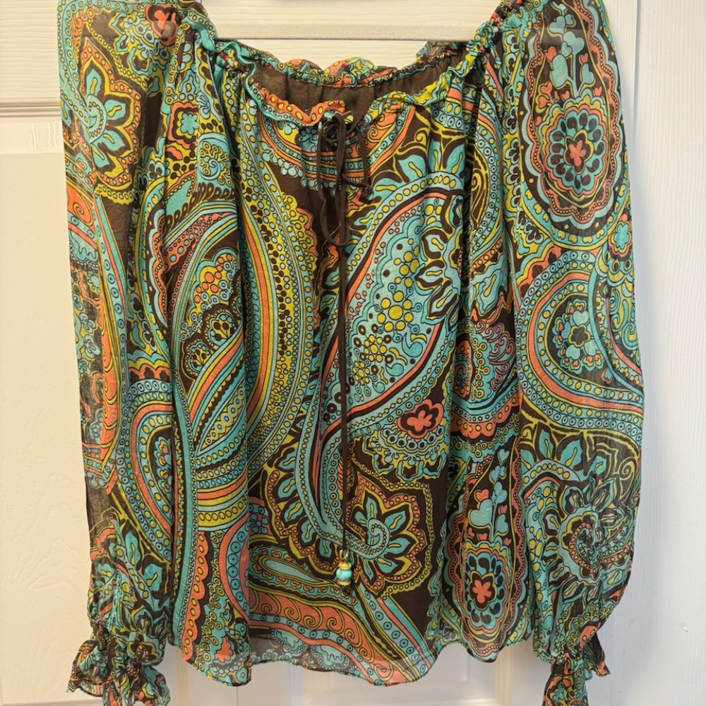 Milly of New York Paisley Pattern Blouse